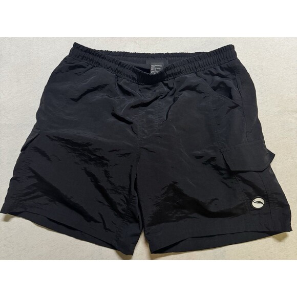 VTG Giant Cycling Shorts Adult Extra Large Black Trunk Style Padded Nylon Shell - Picture 1 of 11